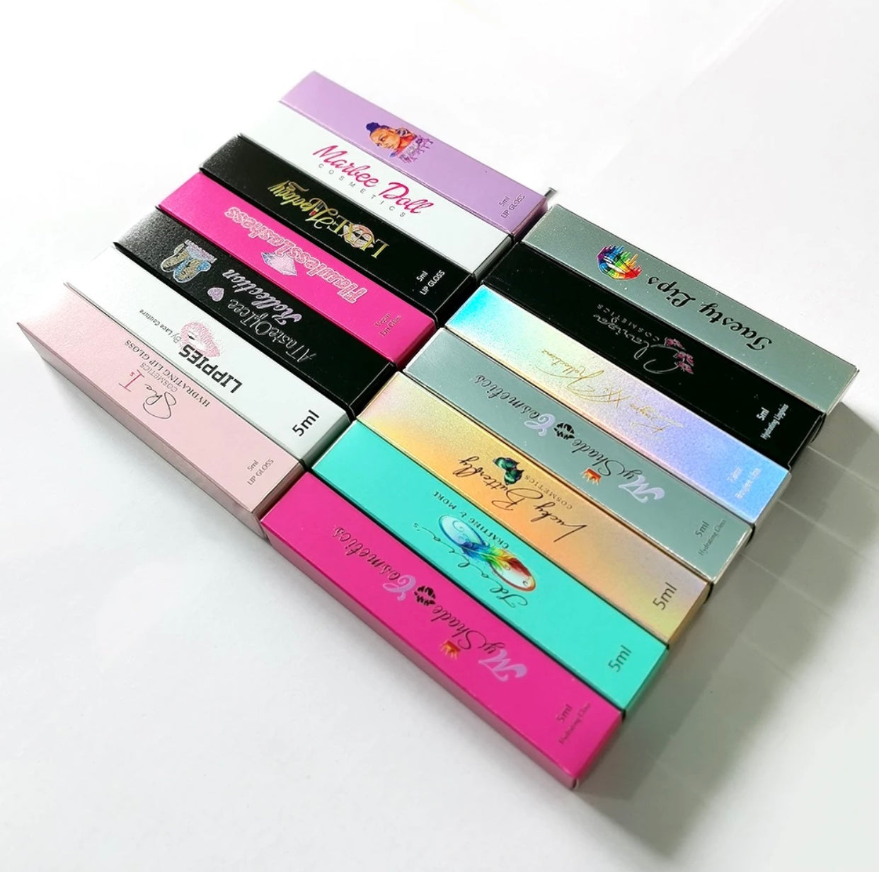 100 Lipgloss Boxes With LOGO